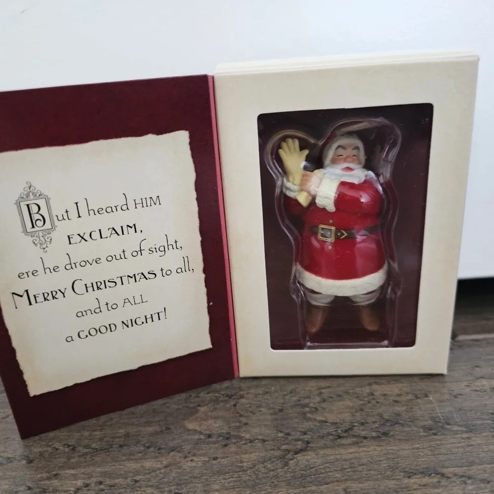 New Vintage Hallmark 2001 Twas the Night Before Christmas Santa Claus Ornament